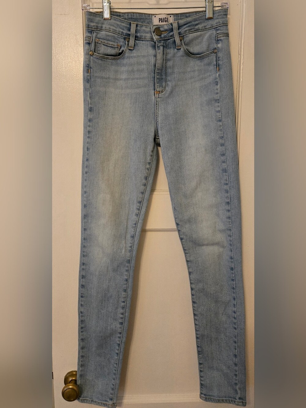 PAIGE Light Wash Skinny Jeans
